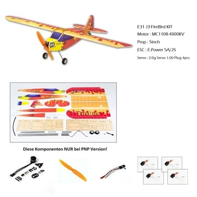 Arkai's Piper J3 Firebird PNP Version Intérieur/Extérieur - Bild 1 von 4