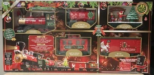 EZTEC North Pole Express 33pc Christmas Train Set 18ft Track Light/Song/ Remote - Picture 1 of 5