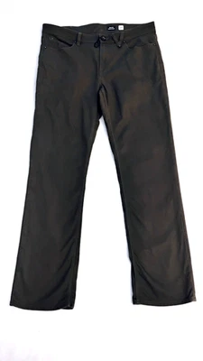 Mens Volcom Solver Modern Straight Jeans 36x32 Green Denim 90% Cotton, 2% Elasta - Image 1 of 4