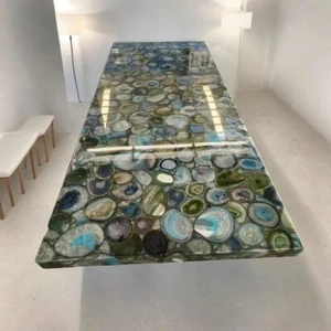 Natural Agate Stone Table top, Agate Dining & Center Table Top, Handmade Decors - Picture 1 of 4