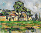 Oil Painting Nice Impression & House Landscape Banks-Of-The-Marne-Paul-Cezanne