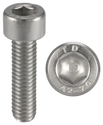 Vis INOX M3x6 mm tête cylindrique BTR Ø 3x6 mm | Vis M3 x 6mm CHC à 6 pans cr... - Photo 1/4