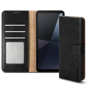 Pour Xperia 10 VI Étui Portefeuille Cuir Blocage Rfid Clapet Armure Pied Coque - Photo 1 sur 21