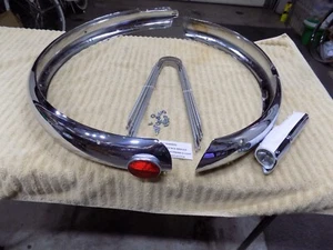 SCHWINN 60's FENDERS 24" 3" WIDE SCHWINN S LIGHT 2 1/4" REFLECTOR RE-CHROMED #1 - Picture 1 of 6