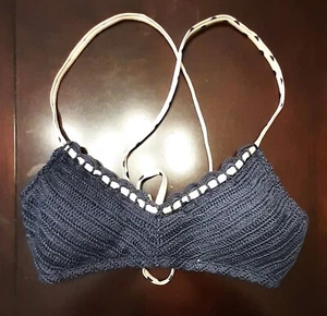 Nuevo con etiquetas Top de Bikini Xhilaration Crochet Azul Cruz Crisis Talla Grande - Imagen 1 de 2
