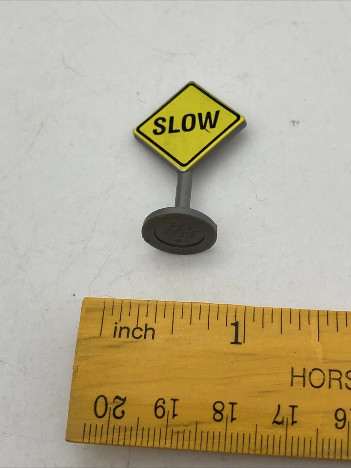Vtg Micro Machines Funrise 1988  Slow  Sign Playset Part - Image 1 of 3