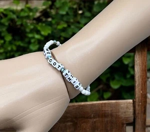 We Got This Beaded Bracelet Little Words Project Charm & Beads Stretch - Picture 1 of 6