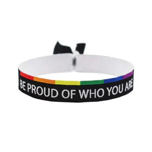 Be proud of who you are Bändchen Pride CSD LGBT Festivalbändchen Gay Armband - Bild 1 von 1