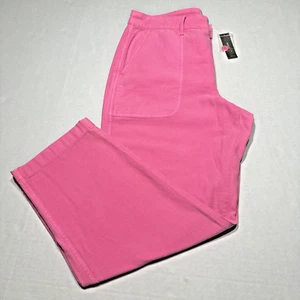 J Crew AP392 NWT Size 12 Woman's 100% Cotton Pink Garment-Dyed Foundry Pants - Picture 1 of 3