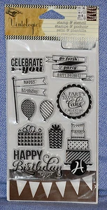 Sello y plantilla transparentes Hampton Art Vintologie - Cumpleaños - SC0646: ¡NUEVO! - Imagen 1 de 2