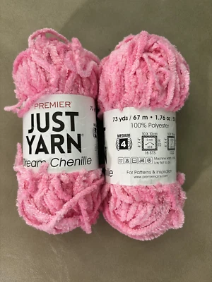 Brand New 2 Skeins Premier Just Yarn Dream Chenille Candy Heart - Image 1 of 2