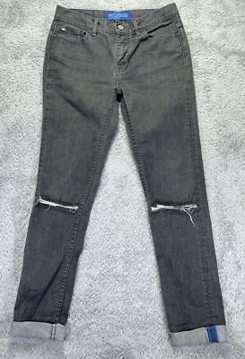 Jeans Adidas AMOSTRA Selvedge masculino feminino slim fit cinza pedra 28x31 bainha crua distrições - Imagem 1 de 4