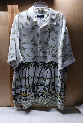 男式 Koman Sport 夏威夷热带度假海滩衬衫 XL 码 — 第 1/4 张图片