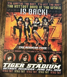 Kiss Detroit 1996 Mini Poster 8x10 Re-Print The Reunion Tour Tiger Stadium - Picture 1 of 5