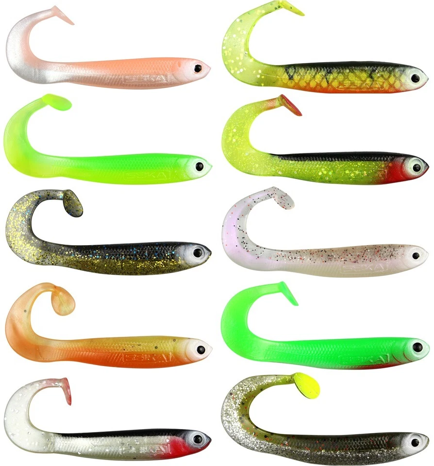 FTM Seika Pro Perch Twist 4,45g 8,5cm Barch- Zanderköder - Knoblaucharoma