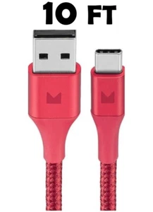 USB-C to USB-A, 10FT Type C Charger Cable, Charging Cord for Samsung JBL HUAWEI - Picture 1 of 11