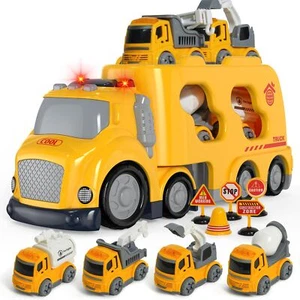 Construction Car Toys Set for 3 4 5 6 Years Old Toddlers Boys & Girls Gift - Picture 1 of 6