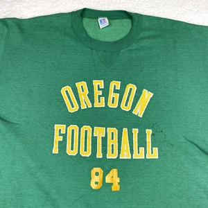 80s Vintage Oregon Ducks Football Sweatshirt Adult XXL Team Issued Crewneck - Picture 1 of 13