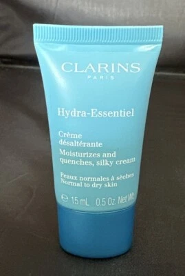 Clarins Hydra-Essentiel hidrata y apaga, crema sedosa 0,5 oz 15 ml #4208 Foto 1 de 2
