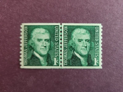 US Stamps Scott #1299 Jefferson Line Pair - MNH - Image 1 of 2