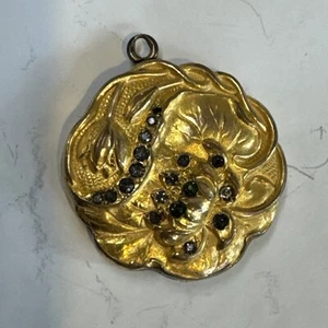 Antikes viktorianisches Doppel-Foto-Medaillon Goldpaste - Bild 1 von 6