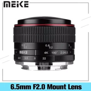 MEIKE 6,5 mm F2.0 obiettivo grandangolare manuale fisheye per Canon Sony Fujifilm M4/3 - Foto 1 di 9