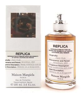 Replica Jazz Club by Maison Margiela 3.4 oz EDT Refillabe Spray for Men. New Box