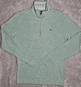 Cuello falso de agua salada Vineyard Vines 1/4 cremallera XS estribor a rayas verde y blanco. - Imagen 1 de 14