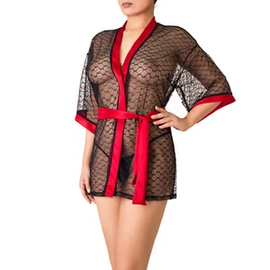 Kimono Unbekleidet Sexy Dessous Spitze Damen Made in EU S M L XL 2XL 3XL NEU - Bild 1 von 3