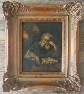 antique master portrait The hermit after Salomon Koninck 1609-1656