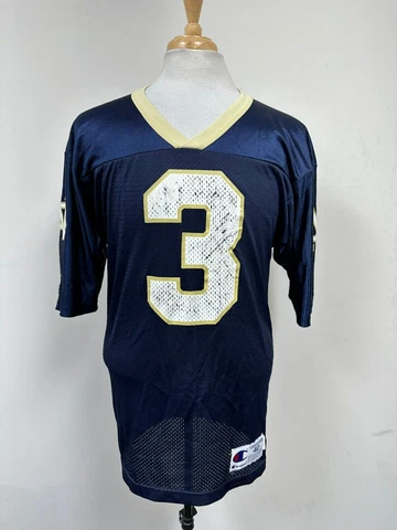 Vintage Champion Made In USA Notre Dame Irish Joe Montana #3 Jersey Sz. 40 Blue Cover