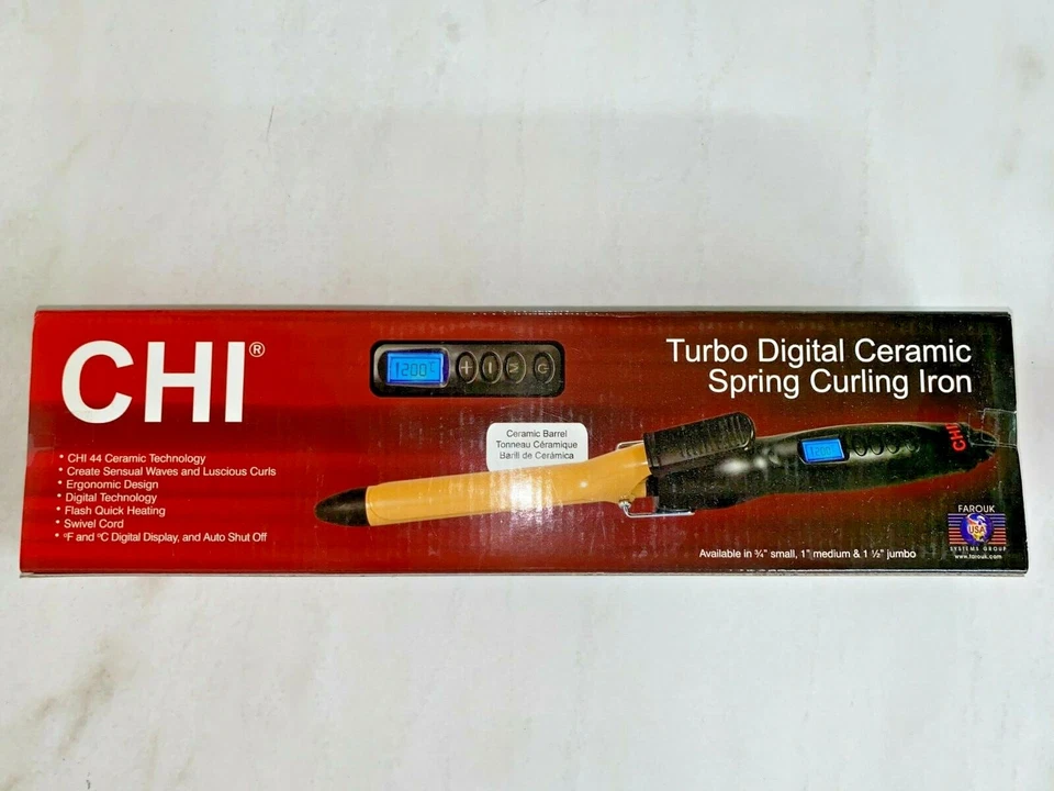 CHI Turbo Digital Ceramic Spring Curling Iron 3/4 in  - Image 1 of 4