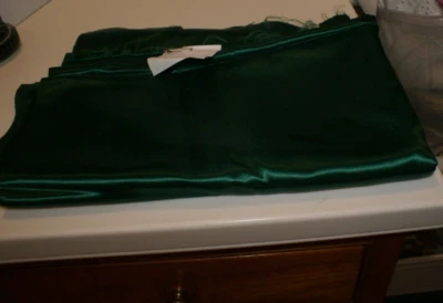 KELLY GREEN Satin Fabric Stretch 2 1/4 YDS X 60" WIDE - Image 1 of 3