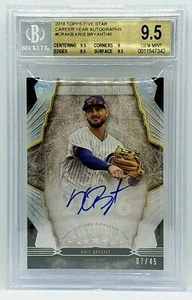 2018 Topps Five Star Career Year Autographs #CRAKB Kris Bryant/45 - Picture 1 of 6