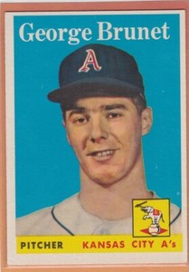 1958 TOPPS BASEBALL GEORGE BRUNET ROOKIE #139 A'S EXMT *70960