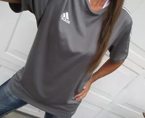 ADIDAS Size L Large PRIMEGREEN Top Women's Short Sleeve Gray Shirt - Picture 1 of 15