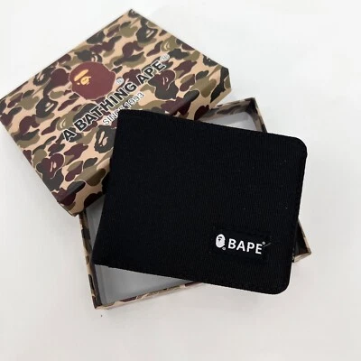 Bape Mens Wallet, Trendy Ape Head Short Wallet Card Holder,Camouflage Wallet - Image 1 of 4