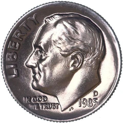1985 D Roosevelt Dime BU US Coin Toned See Pics M128 Cover