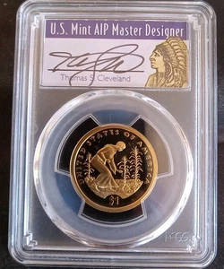 :2009-S $1  Native American PCGS PF70DCAM Thomas Cleveland Top Pop 1 Of 12 - Picture 1 of 2