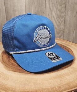 Detroit Lions 47 Marca Enganche Golfista Cuerda SnapBack Gorra Ajustable Fútbol NFL - Imagen 1 de 12