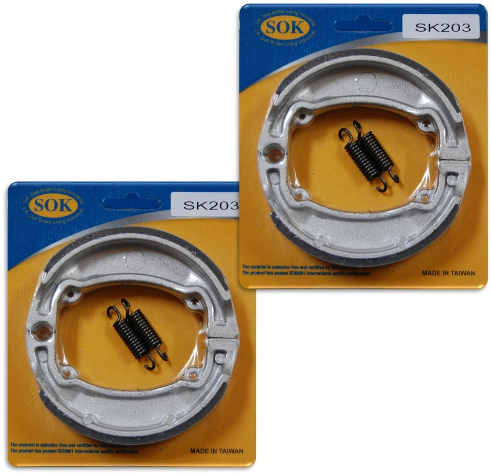 ZAPATOS DE FRENO DELANTEROS Y TRASEROS + Muelles aptos para YAMAHA DT 80, 1981-1982 DT80 Foto 1 de 1