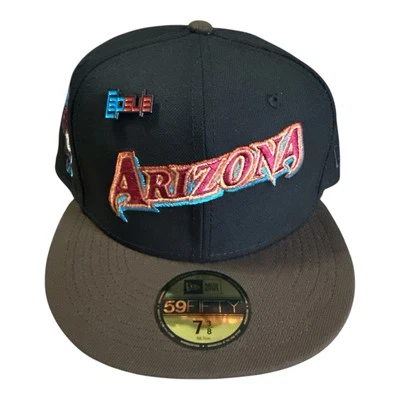 Arizona Diamondbacks Hat Men 7 3/8 Black Brown 59Fifty New Era Fitted Cap - Image 1 of 4