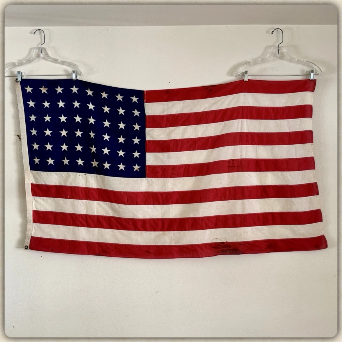 激レア Vintage Flag ヴィンテージ フラッグ アメリカ コットン入り 激