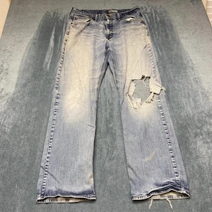 Wrangler Jeans Herren 30x30 Blau Denim Distressed Non Stretch Relaxed Fit Bootcut - Bild 1 von 16