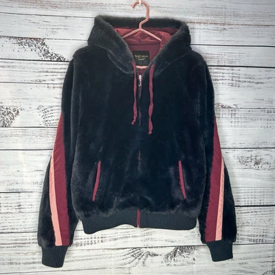 Juicy Couture Etiqueta Negra Sherpa Polar Cremallera Completa Sudadera con Capucha Chaqueta para Mujer’s XL Foto 1 de 4