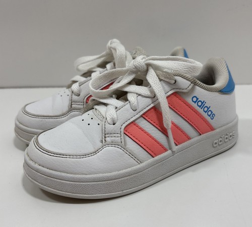 Scarpe da ginnastica Adidas Breaknet bambino taglia 11 bianco rosa