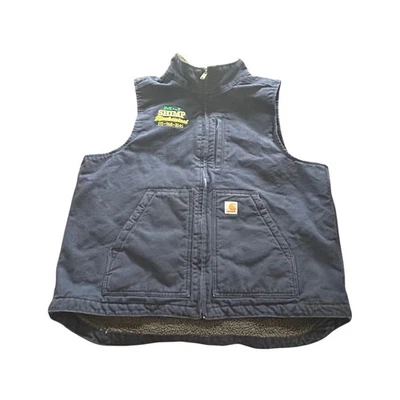 Carhartt XL Vest Sherpa Lined Workwear Sleeveless Jacket Blue Casual Gorpcore - Image 1 of 4