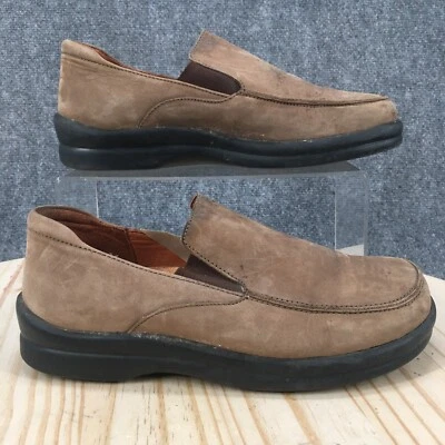 Footprints Shoes Mens 39 Round Toe Flats Slip On Brown Leather Casual Comfort - Image 1 of 4