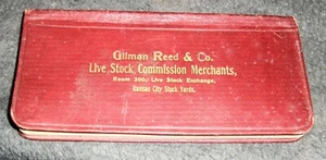 Vintage 1900's Gilman Reed & Co. Pocket Ledger Kansas City Stock Yards Livestock - Picture 1 of 6