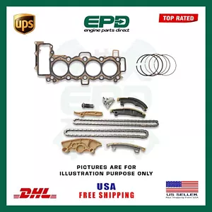 LAND ROVER PT204 JAGUAR AJ200 HEAD GASKET TIMING CHAIN & PISTON RINGS 2.0 PETR0L - Picture 1 of 1